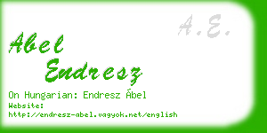 abel endresz business card